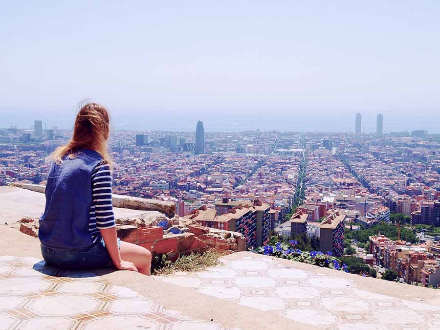 Vista panoramica di Barcellona, Spagna