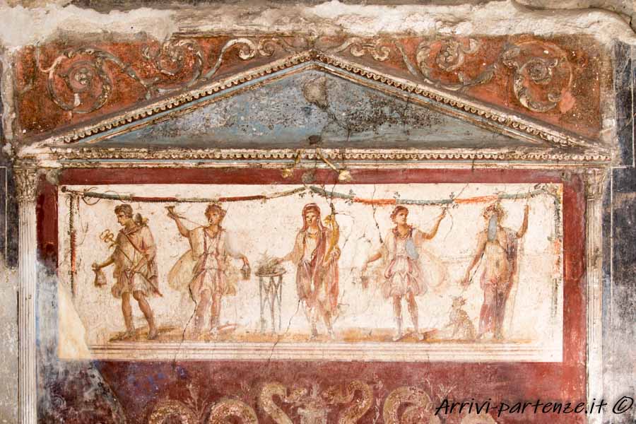 Particolare di un dipinto di una villa romana, Pompei