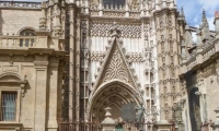 Esterno della Cattedrale di Siviglia in Andalusia, Spagna