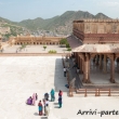 Interno all'Amber Fort nei pressi di Jaipur, in Rajasthan, India