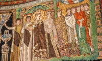 Mosaico di Teodora e le sue dame presso la Balisica di San Vitale, Ravenna