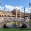 Ponte in Plaza de Espana di Siviglia in Andalusia, Spagna