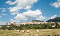 Vista panoramica della città di Assisi, Umbria