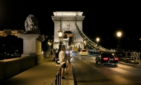 Ponte delle Catene di notte a Budapest, Ungheria
