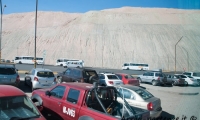 Fuoristrada presso la Miniera di rame di Chuquicamata, Cile
