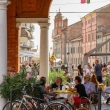 Vita quotidiana al centro di Comacchio, Emilia Romagna