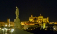 Vista serale di Cordova in Andalusia, Spagna