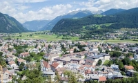 Vista di Brunico dall'alto, Alto Adige