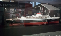 Modellino della Andrea Doria all'interno del Museo del Mare Galata, Genova