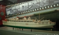 Modello di nave all'interno del Museo del Mare Galata, Genova