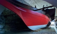 Ricostruzione di un vascello all'interno del Museo del Mare Galata, Genova