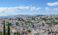 Vista dall'alto di Granada in Andalusia, Spagna