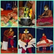 Preparazione trucco e costume per la rappresentazione, Kerala Kumily