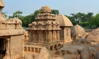Five rathas, Arjuna ratha, Draupadi ratha, Toro Nandi, Mamallapuram