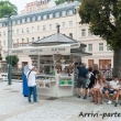 Negozio di souvenir a Karlovy Vary, Repubblica Ceca
