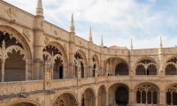 Cortine interno del Monastero dos Jeronimos a Lisbona, Portogallo