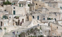 Turisti presso il Sasso Caveoso, Matera