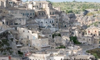 Vista panoramica del Sasso Barisano, Matera