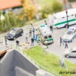 Scena del crimine presso il Miniatur Wunderland di Amburgo, Germania