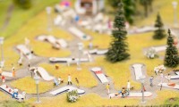 Campo da minigolf presso il Miniatur Wunderland di Amburgo, Germania