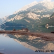 Riflessi in acqua nei pressi del lago di Molveno, Trentino - Alto Adige