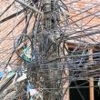 Palo per la fornitura elettrica presso Durban Square a Patan, Nepal