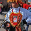 Bambino in maschera a Cuzco, Perù