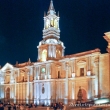 Cattedrale di Arequipa alla sera, Perù