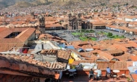 Vista di Cuzco dall'alto Perù