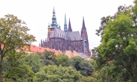 Cattedrale di S.Vito vista dai giardini Presidenziali, Praga