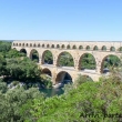 Vista del Pont de Gard a Vers-Pont-du-Gard, in Provenza, Francia