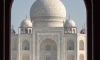 Vista del Taj Mahal dall'ingresso sud - Agra, India