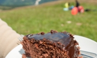 Fetta di torta al cioccolato, Val Badia