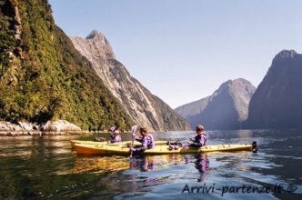 Kayak nel Fiordo di Milford Sound, Nuova Zelanda