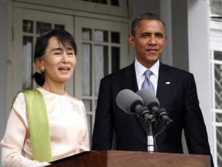 Aung San Suu Kyi e il presidente Obama