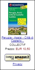 Cartina di Perugia, Assisi, Città di Castello e Gubbio