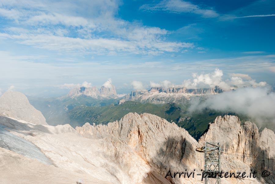 Vista dalla Marmolada delle Dolomiti