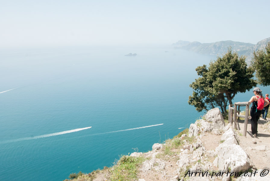 Vista panoramica del Sentiero degli Dei, Costiera Amalfitana