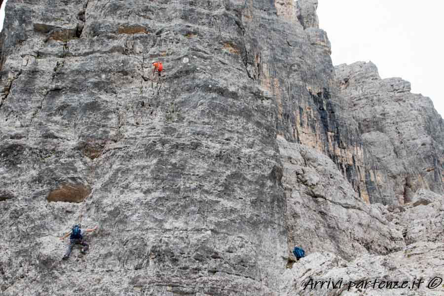 Climbers presso le 5 Torri, Trentino Alto-Adige